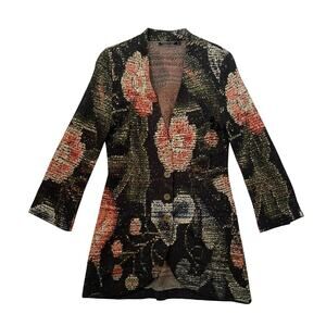 Peruvian Connection 100% Pima Cotton Knit Jacket Blazer - Size S